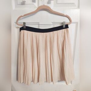 Cream Coloured Large Joe Fresh Pleated Skirt